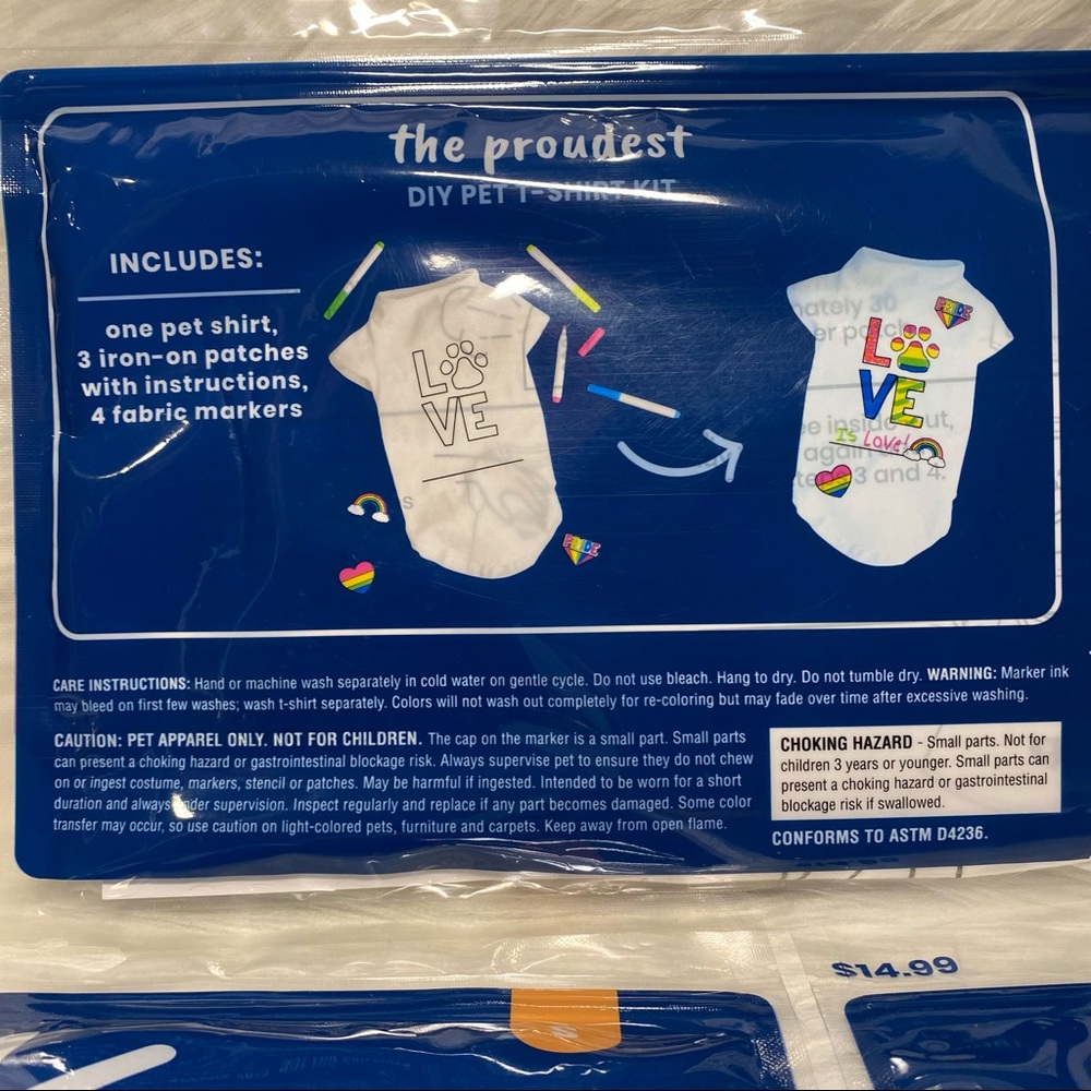 🏳️‍🌈 PRIDE 🏳️‍🌈 DIY Pet T-Shirt Kit - XS